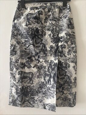ZERO DEGREES CELSIUS Black and White  French Toile Skirt XS